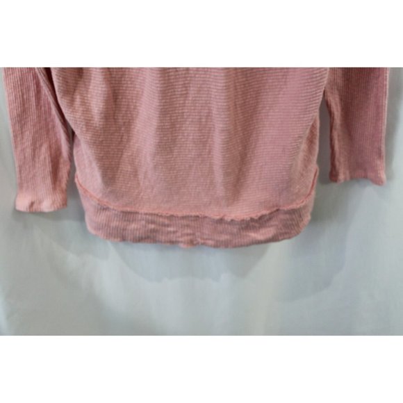 We The Free Womens Pink Long Sleeve Oversize Mock Neck Cotton Top S - Picture 4 of 6